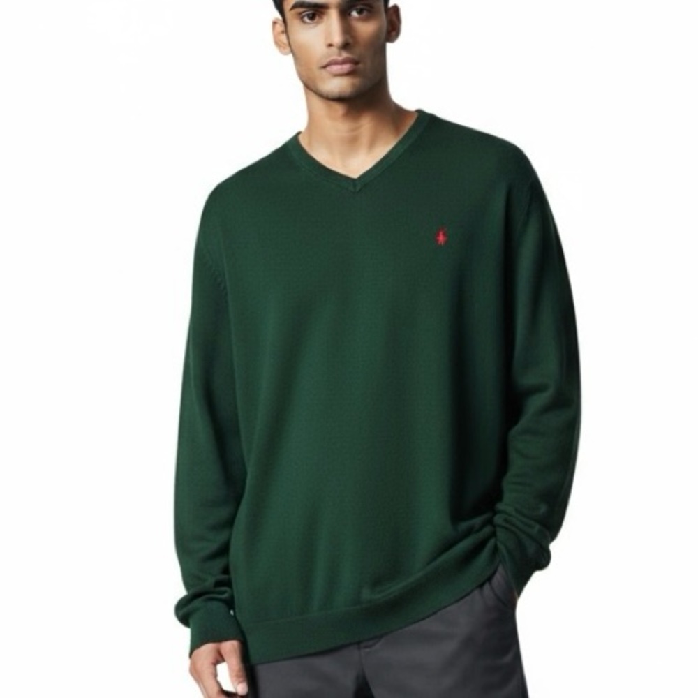 Purification Garcia men’s pullover sweater size large green preppy casual coast